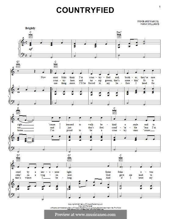 Countryfied: Para vocais e piano (ou Guitarra) by Hank Williams