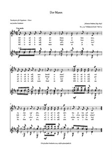 Children's Folk Songs, WoO 31: No.5 Der Mann, for voice and guitar by Johannes Brahms