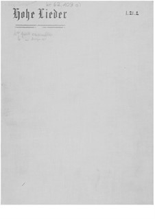 Hohe Lieder, five chants from the book 'Gitanjali': Partitura completa by Ernst Levy