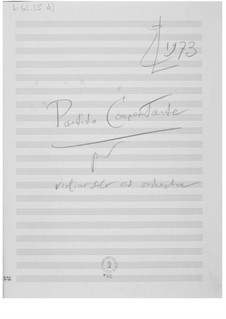 Partita concertante for Violin and Orchestra: esboços dos compositores by Ernst Levy