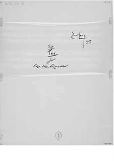Trio No.1 for Violin, Viola and Cello: Partitura completa by Ernst Levy