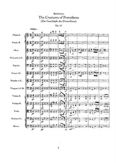 The Creatures of Prometheus, Op.43: abertura - partitura completa by Ludwig van Beethoven