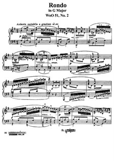 Two Rondos for Piano, Op.51: Rondo No.2 (with fingering) by Ludwig van Beethoven