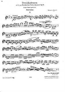 Concerto for Violin and Orchestra in D Major, Op.61: Three Cadenzas by F. Busoni by Ludwig van Beethoven