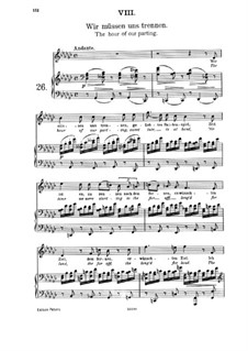 Fifteen Romances, Op.33: No.8 The Hour of Our Parting by Johannes Brahms