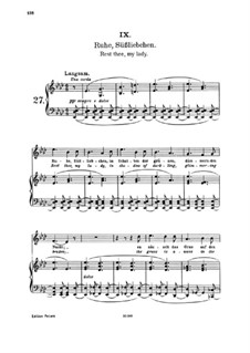 Fifteen Romances, Op.33: No.9 Rest, Sweet Love by Johannes Brahms