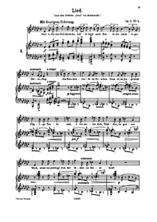Six Songs, Op.3: No.4 Lied (Song) by Johannes Brahms