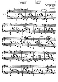 No.1 Élégie: Para Piano by Sergei Rachmaninoff
