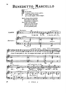 Il mio bel foco: Medium voice in G Minor by Benedetto Marcello