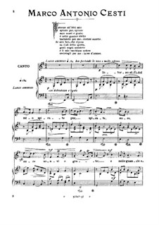 Orontea: Intorno all'idol mio (medium-low voice in E Minor) by Pietro Antonio Cesti