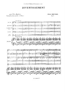 Divertissement for Piano and Winds, Op.6: Partitura completa by Albert Roussel