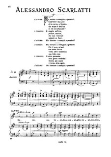 Su, venite a consiglio: Medium-high voice in G Major by Alessandro Scarlatti