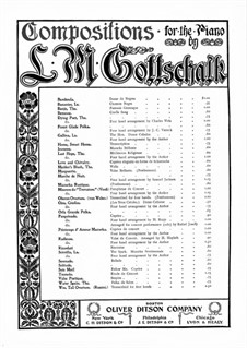 Reflets du passé, Op.28: Para Piano by Louis Moreau Gottschalk