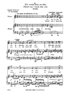 Un certo non so che: Medium voice in A Minor by Antonio Vivaldi