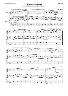 Ich ruf' zu dir, Herr Jesu Christ (I Call on Thee, Lord), BWV 639: For two synthesizers by Johann Sebastian Bach
