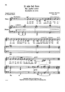 Il mio bel foco: High voice in G Minor by Benedetto Marcello