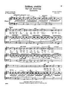 Sebben, crudele: High voice in E Minor by Antonio Caldara