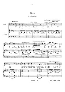 Tre giorni son che Nina: High voice in F Minor by Giovanni Battista Pergolesi