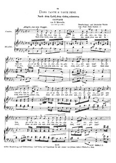 Dopo tante e tante pene (Cantata): High voice in B Flat Minor by Benedetto Marcello