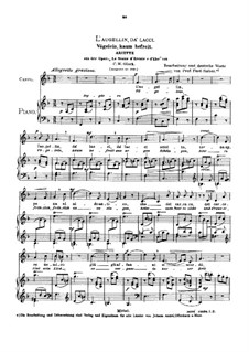 L'augellin da' lacci: Medium voice in F Major by Christoph Willibald Gluck