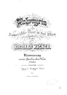 Fragments: Introduction to Act I, for piano four hands by Richard Wagner