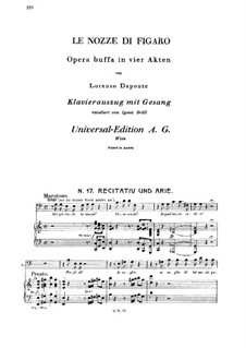 Hai gia vinta la causa: For baritone or bass and piano by Wolfgang Amadeus Mozart