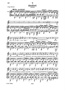 No.7 Abschied (Farewell): para voz media e piano by Franz Schubert
