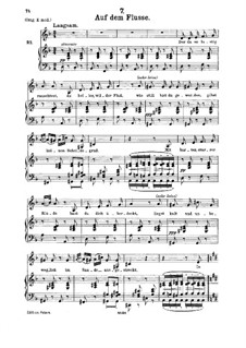 No.7 Auf dem Flusse (On the Stream): para voz media e piano by Franz Schubert