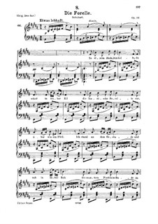 Die Forelle (The Trout), D.550 Op.32: para voz media e piano by Franz Schubert