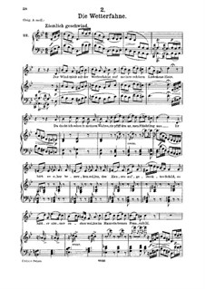 No.2 Die Wetterfahne (The Weather Vane): para voz media e piano by Franz Schubert