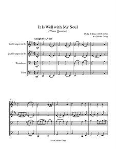 It Is Well with My Soul: para quarteto de bronze by Philip Paul Bliss