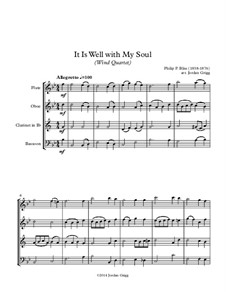 It Is Well with My Soul: Para quarteto de sopro by Philip Paul Bliss