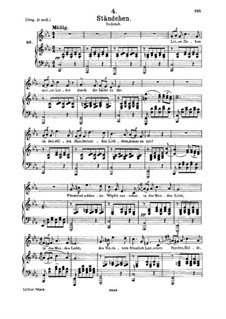 No.4 Ständchen (Serenade), vocal version: para voz media e piano by Franz Schubert