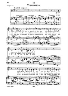 No.10 Thränenregen (Shower of Tears): para voz media e piano by Franz Schubert