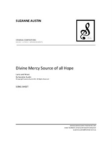 Divine Mercy Source of all Hope (song sheet): Divine Mercy Source of all Hope (song sheet) by Suzanne Austin
