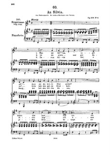 An Sylvia (To Sylvia), D.891 Op.106 No.4: para voz media e piano by Franz Schubert