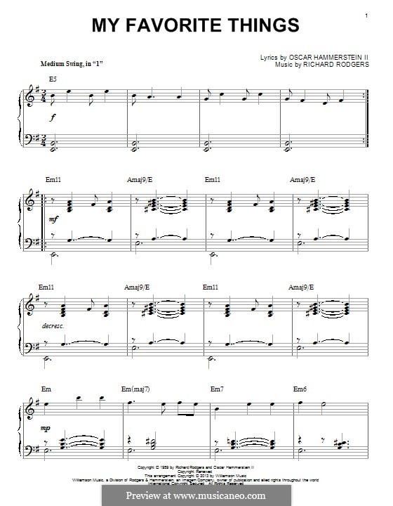 Piano version: Jazz version by Richard Rodgers