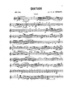 Piano Quartet in A Minor, Op.50: parte de cordas by Charles Auguste de Beriot