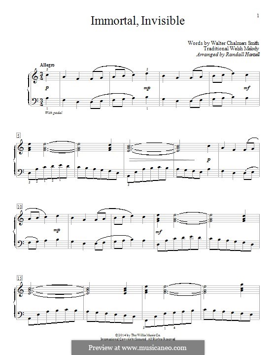 Immortal, Invisible: Para Piano by folklore