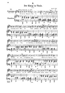 Der König in Thule (The King in Thule), D.367 Op.5 No.5: para voz media e piano by Franz Schubert