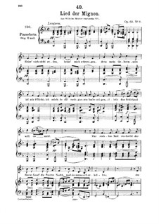 No.2 Song of Mignon: D minor by Franz Schubert