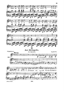 From 'Heliopolis' I, D.753 Op.65 No.3: para voz media e piano by Franz Schubert