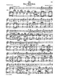 Das Mädchen (The Maiden), D.652: para voz media e piano by Franz Schubert