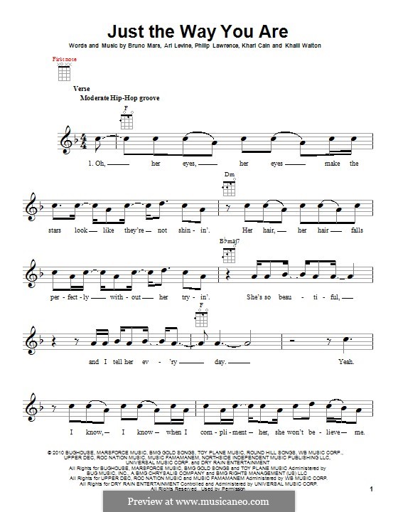 Instrumental version: para ukulele by Ari Levine, Khalil Walton, Khari Cain, Bruno Mars, Philip Lawrence