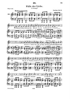 Fülle der Liebe (Love's Abundance), D.854: para voz media e piano by Franz Schubert
