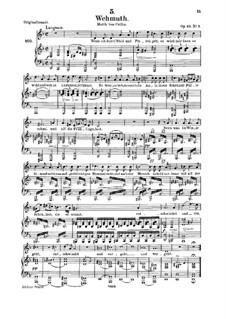 Wehmut (Melancholy), D.772 Op.22 No.2: para voz media e piano by Franz Schubert