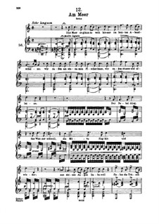 No.12 Am Meer (By the Sea): para voz alta e piano by Franz Schubert