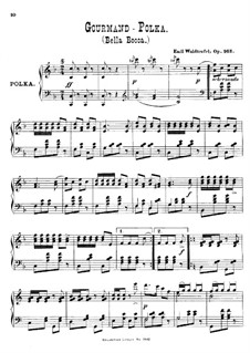 Gourmand-Polka, Op.163: Partitura piano by Émile Waldteufel