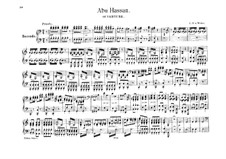 Abu Hassan, J.106: Overture, para piano para quatro mãos by Carl Maria von Weber