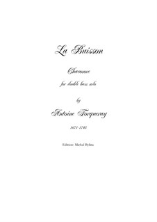 La Buisson (Chaconne): La Buisson (Chaconne) by Antoine Forqueray